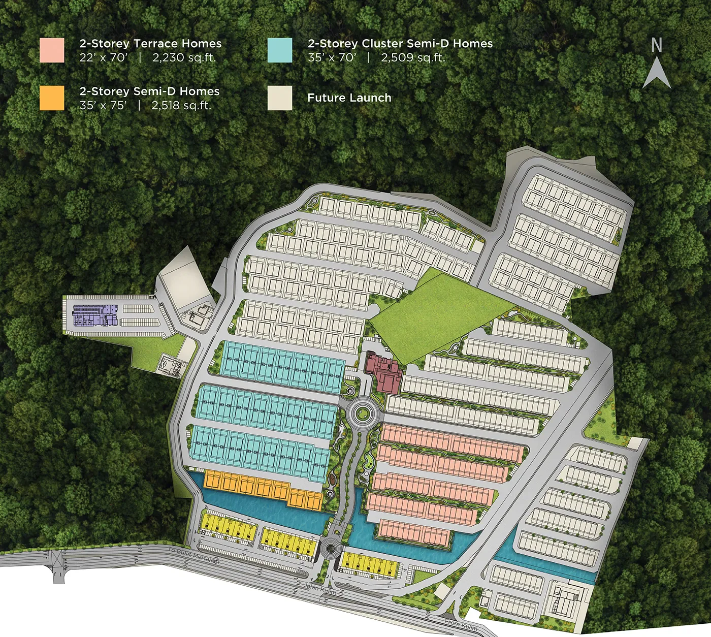 Paramount Embun Hills 的官方彩色编码总体规划