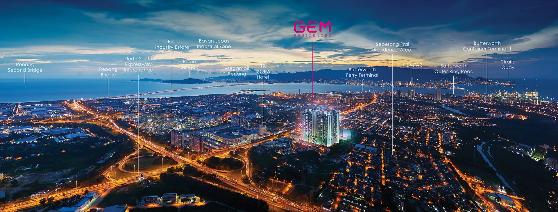 GEM Residences — 宝石住宅夜间航拍