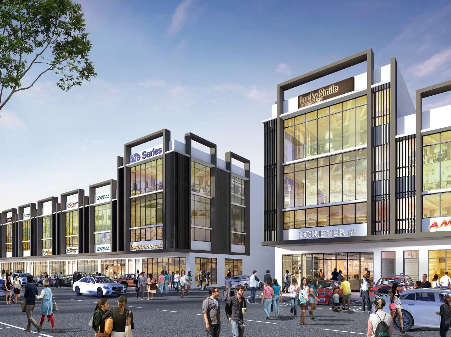 Official Hi World City Commercial row visual