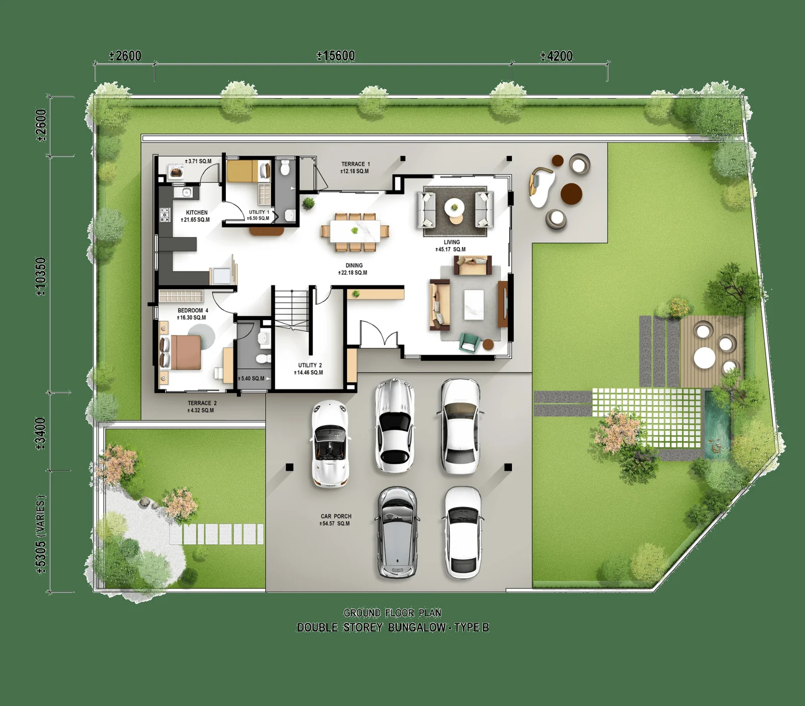 Hijauan Valdor Phase 8 Bonica Type B 底层平面图