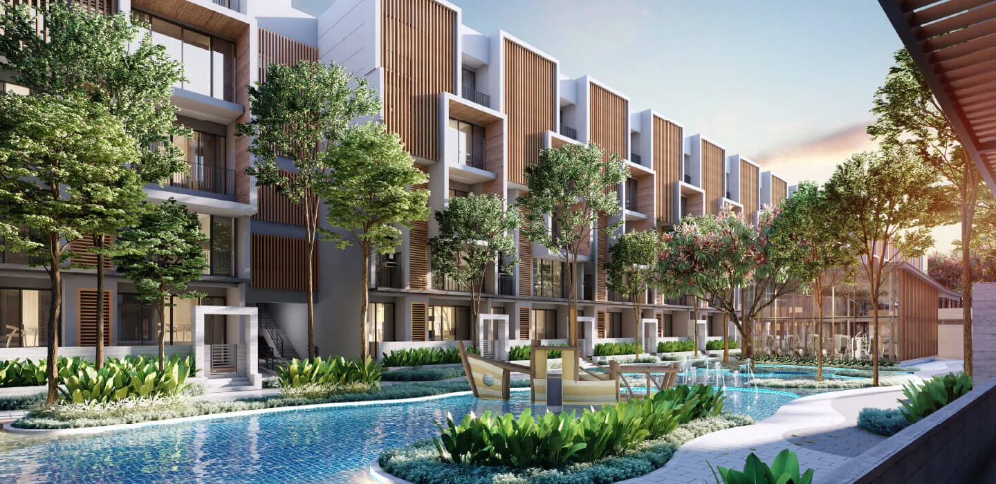 Jesselton Courtyard 水景花园别墅的艺术家印象图