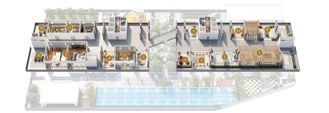 Lumina Residence 10 楼官方设施平面图
