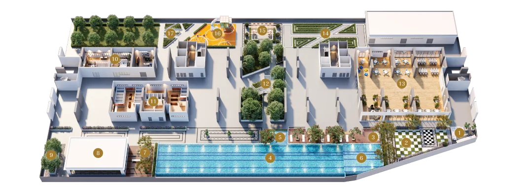 Lumina Residence 9 楼官方设施平面图