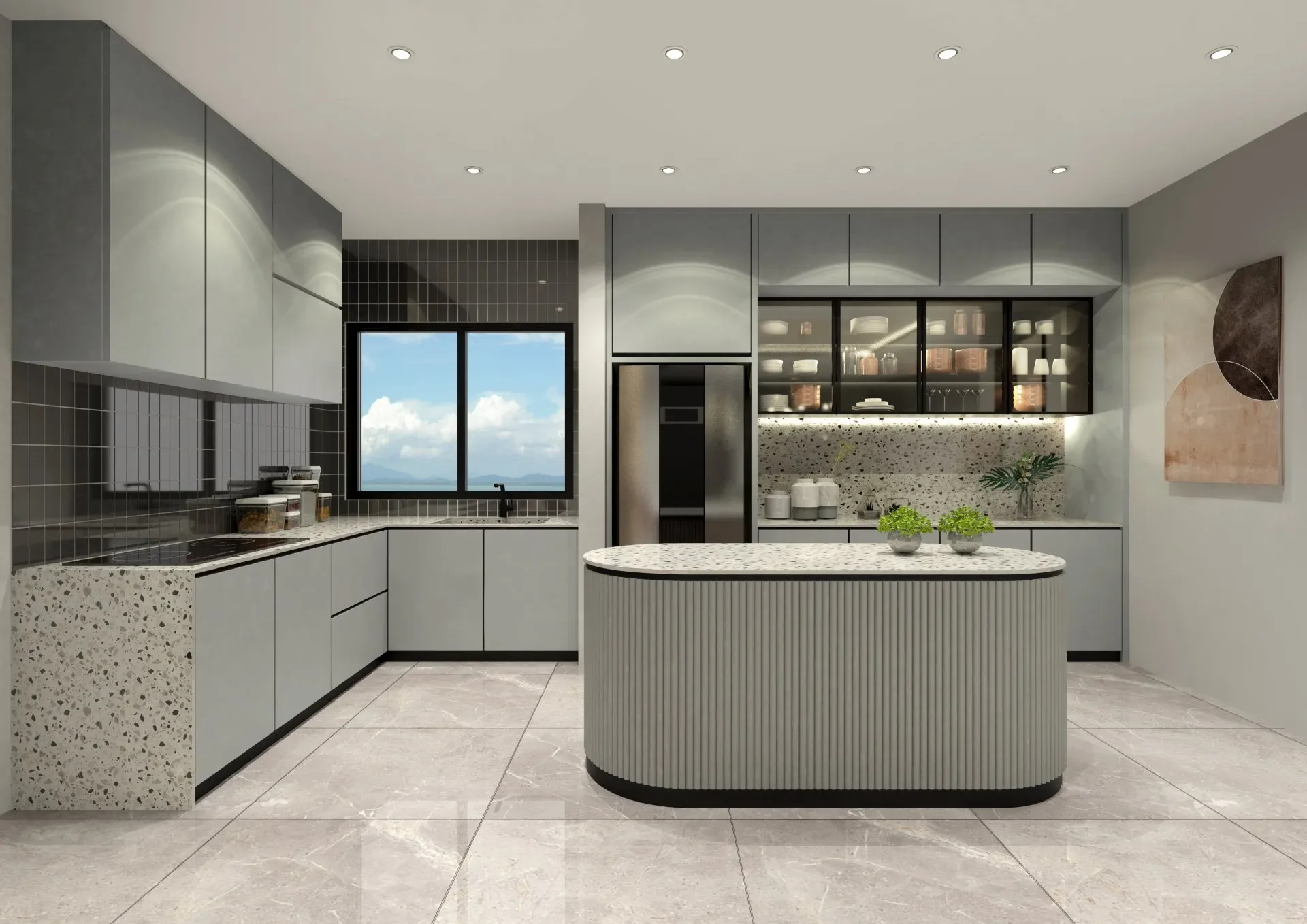 Marina Residence 样板间厨房艺术家印象