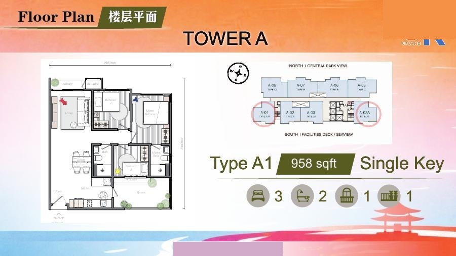 Mezon A座 A1 露台官方楼层平面图