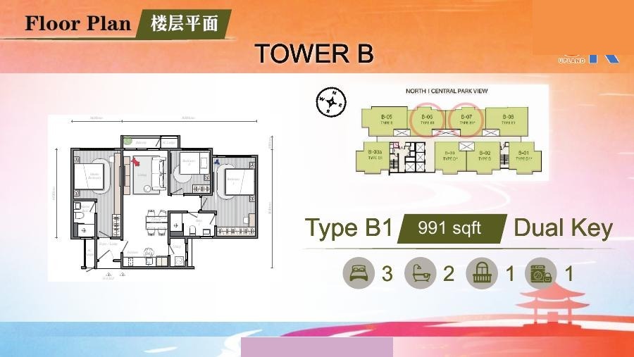 Mezon B座 B1 正式楼层平面图