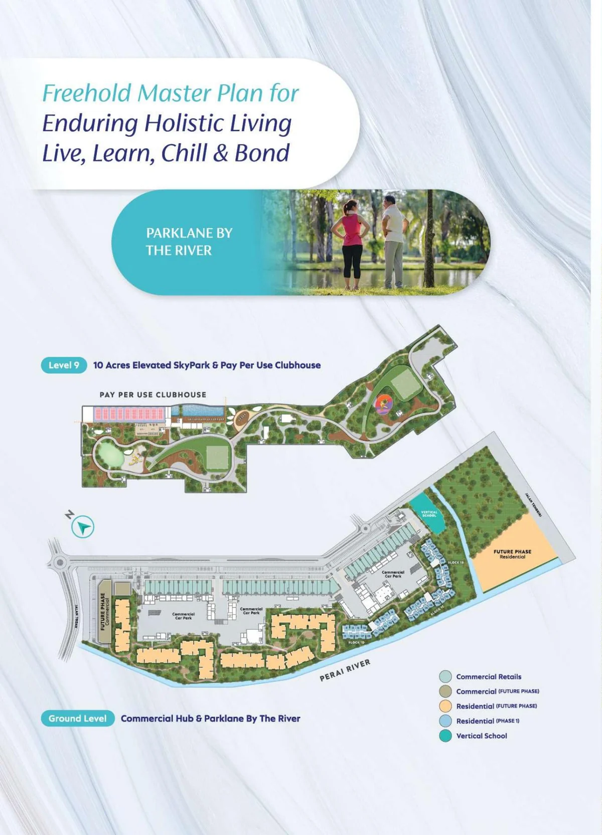 SkyWorld Pearlmont SkyPark and site plan showing facility zones