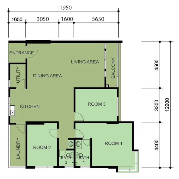 Official Primero Heights Type A floor plan