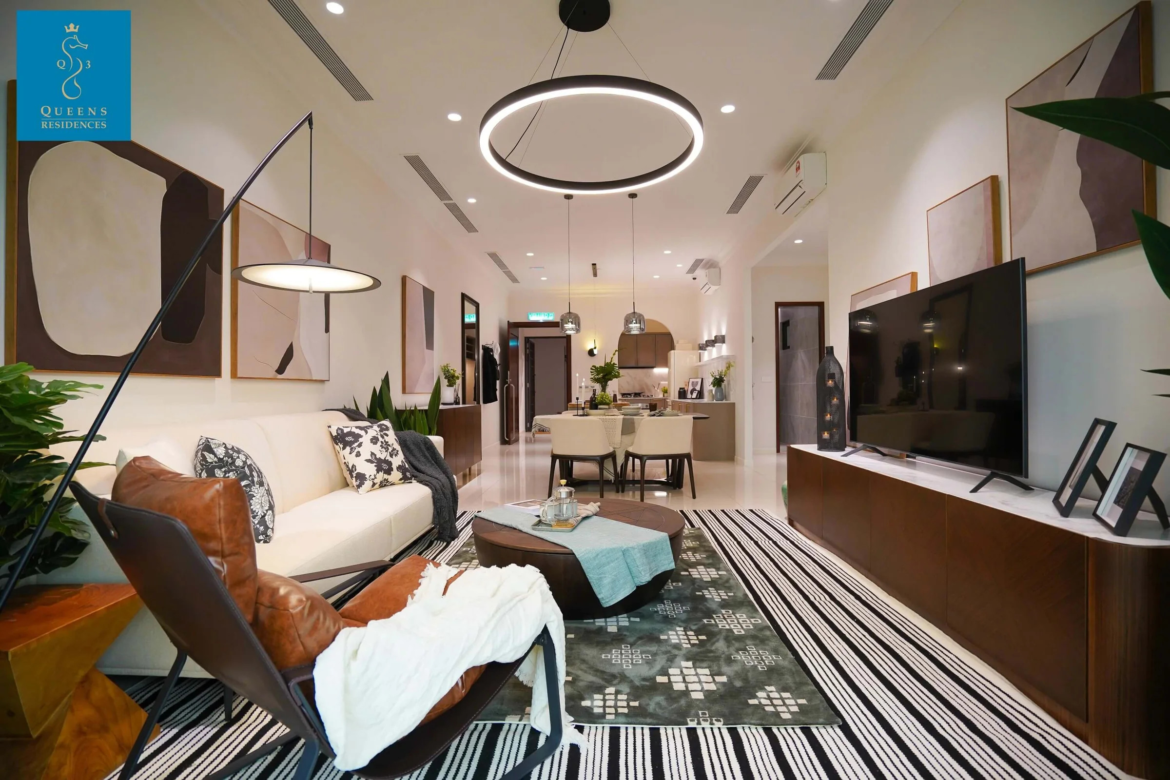 Official Queens Residences Q3 Interior living visual