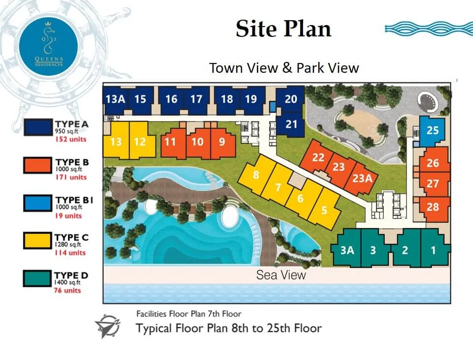 Official Queens Residences Q3 Typical floor plan