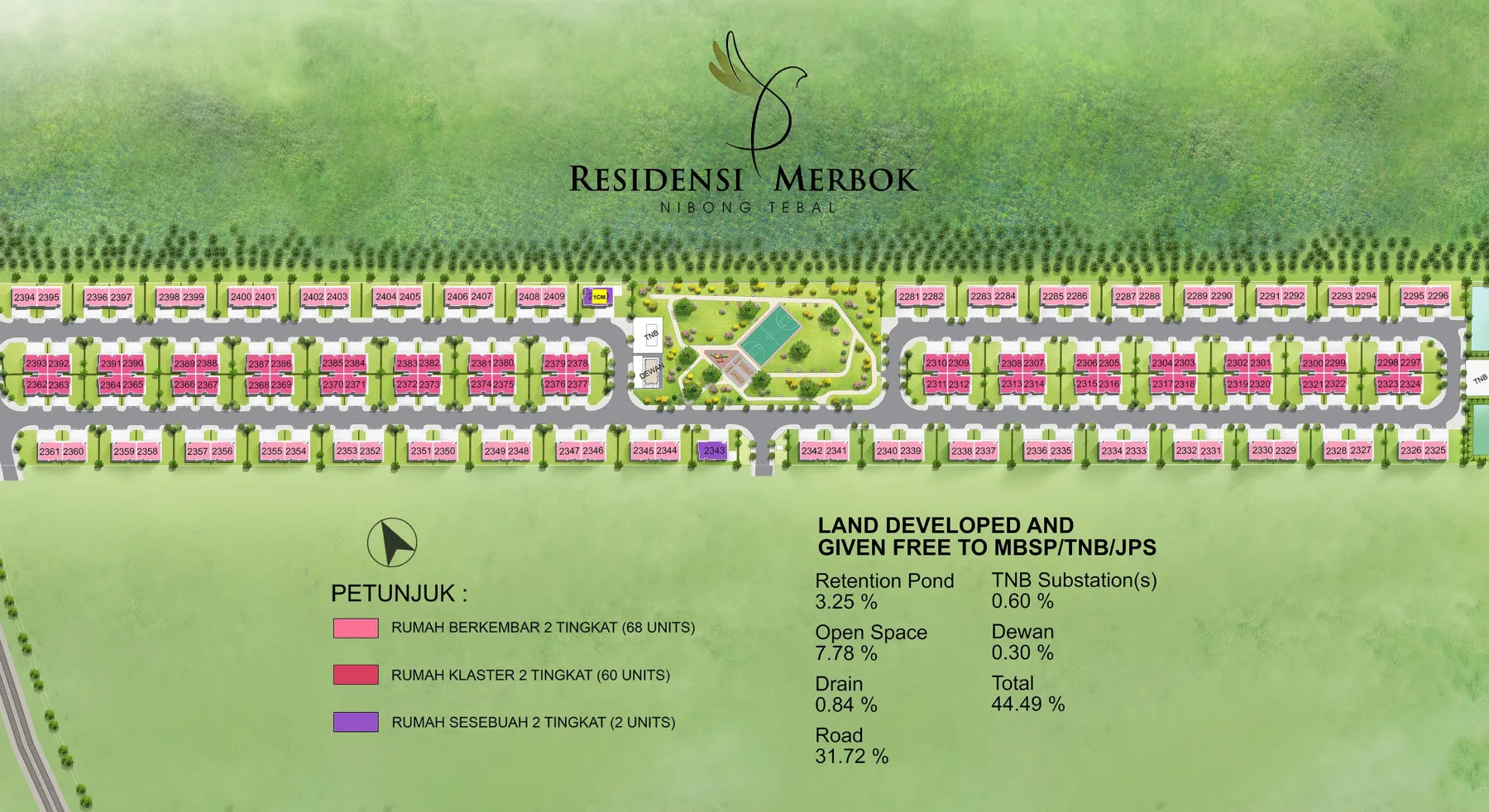 官方 Residensi Merbok 场地平面图