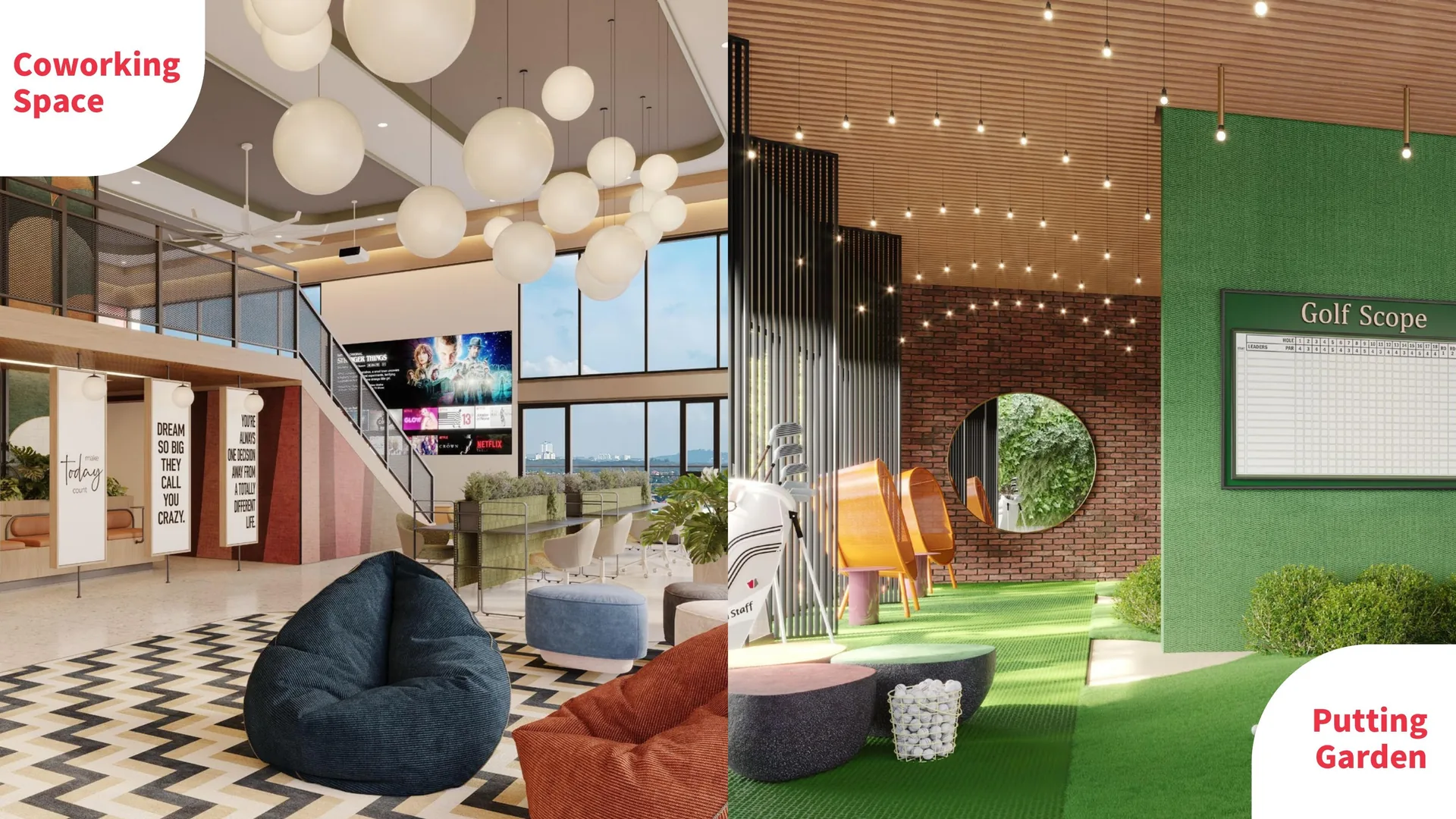 Seiras Residences — Facility coworking putting