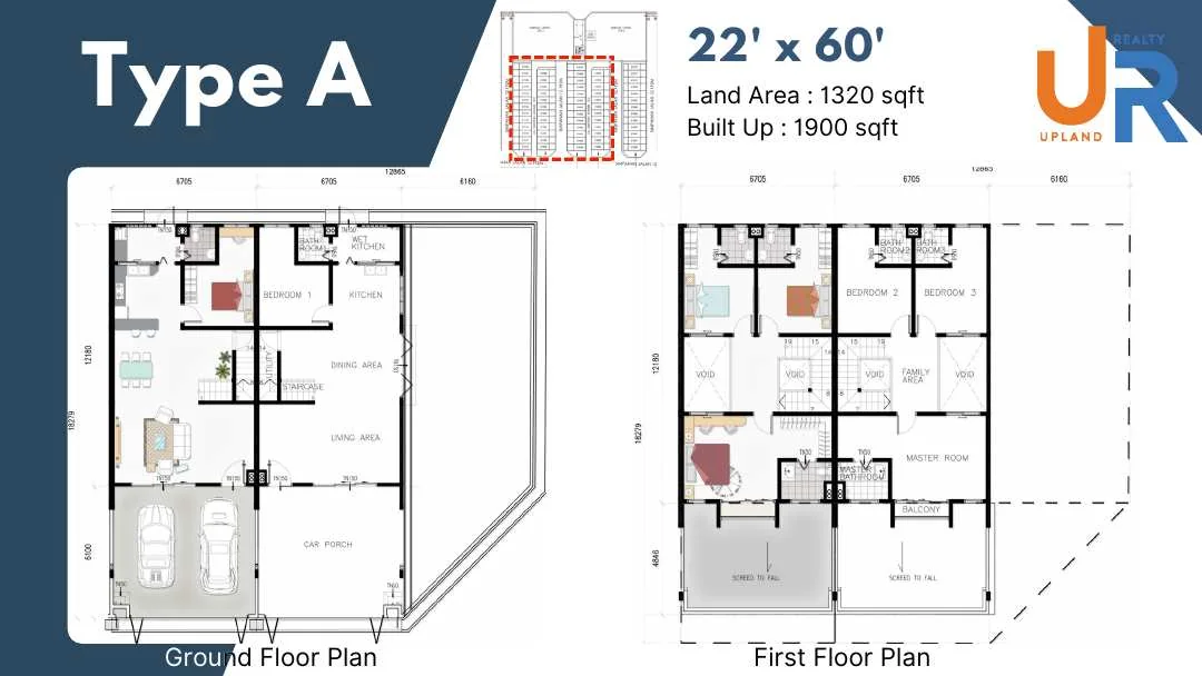Official Taman Perdana Putera Phase 1 · Type A floor plan